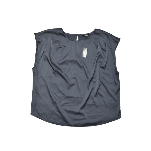 Express Women's Gray Sleeveless Blouse Top Regular Size XL Polyester NWT - Picture 1 of 8